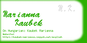 marianna kaubek business card